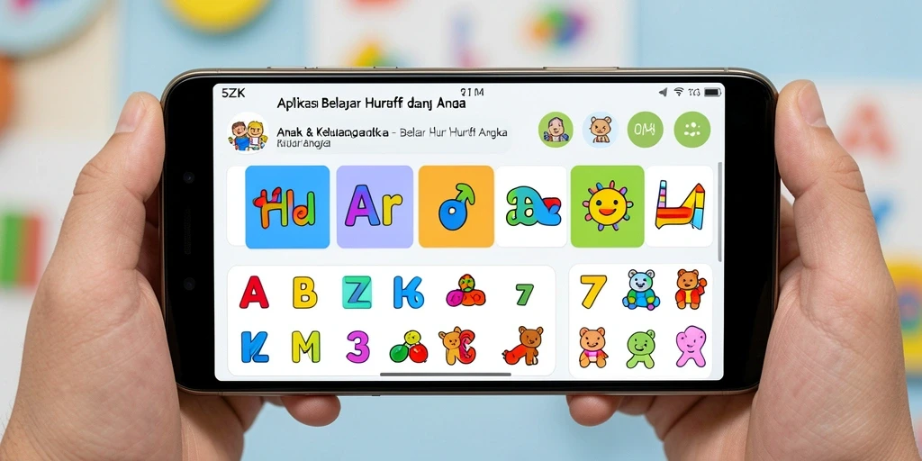Antarmuka 5ZK yang ceria dan interaktif untuk anak-anak.