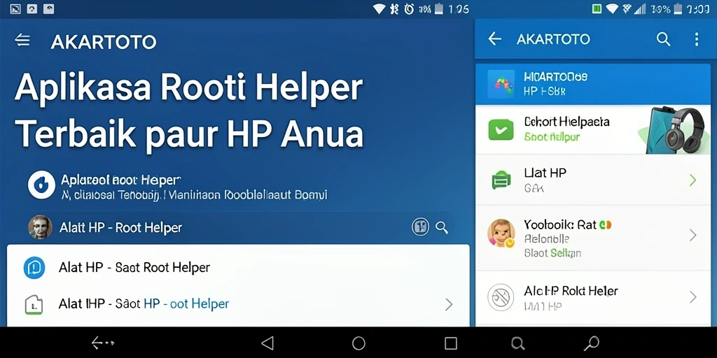 Tampilan antarmuka AKARTOTO dengan fitur Root Helper yang intuitif.