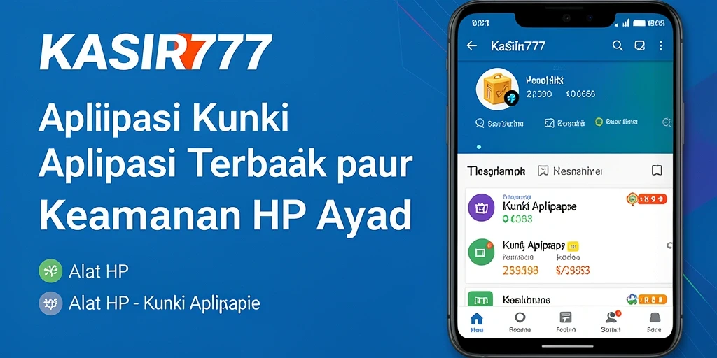 Screenshot antarmuka KASIR777 menunjukkan fungsi penguncian aplikasi yang mudah dan efisien.
