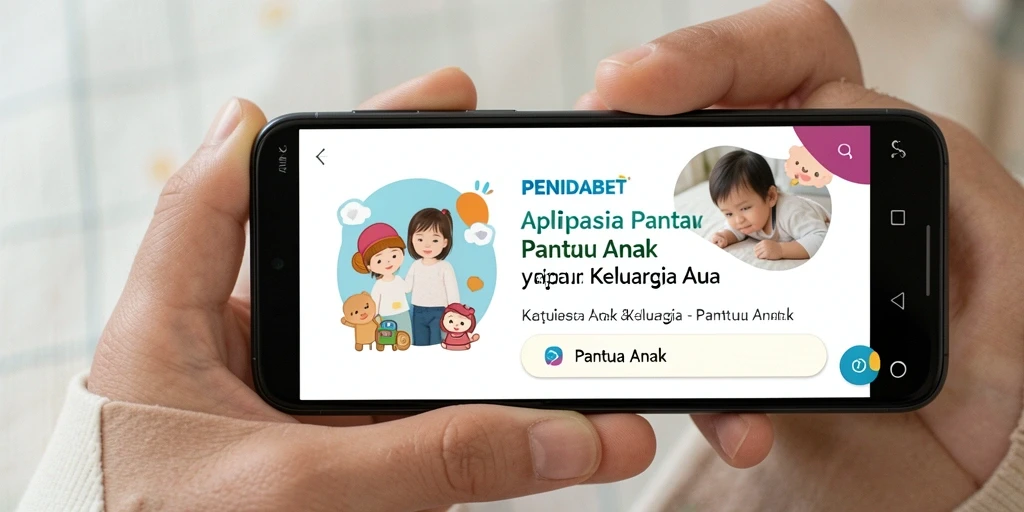 Antarmuka aplikasi PENIDABET menampilkan fitur Pantau Anak dengan jelas.
