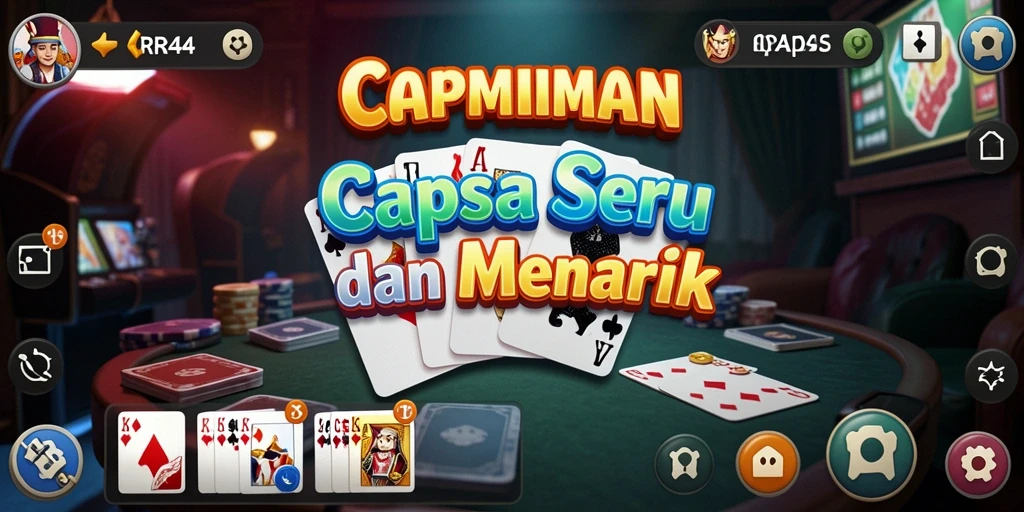 Antarmuka pengguna RR44 yang menarik dan intuitif untuk permainan Capsa.